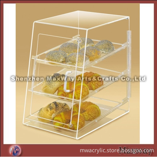 Eco-friendly Sloping Transparent Acrylic/Plexiglass Cake Stand Case